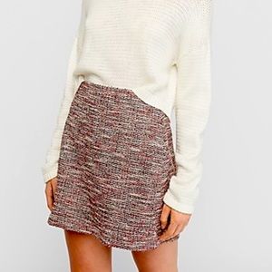 NWT Express High Waisted Tweed Knit Mini Skirt